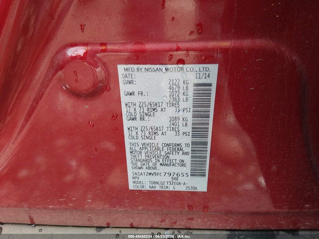 5N1AT2MV9FC797655 2015 NISSAN ROGUE photo no. 9