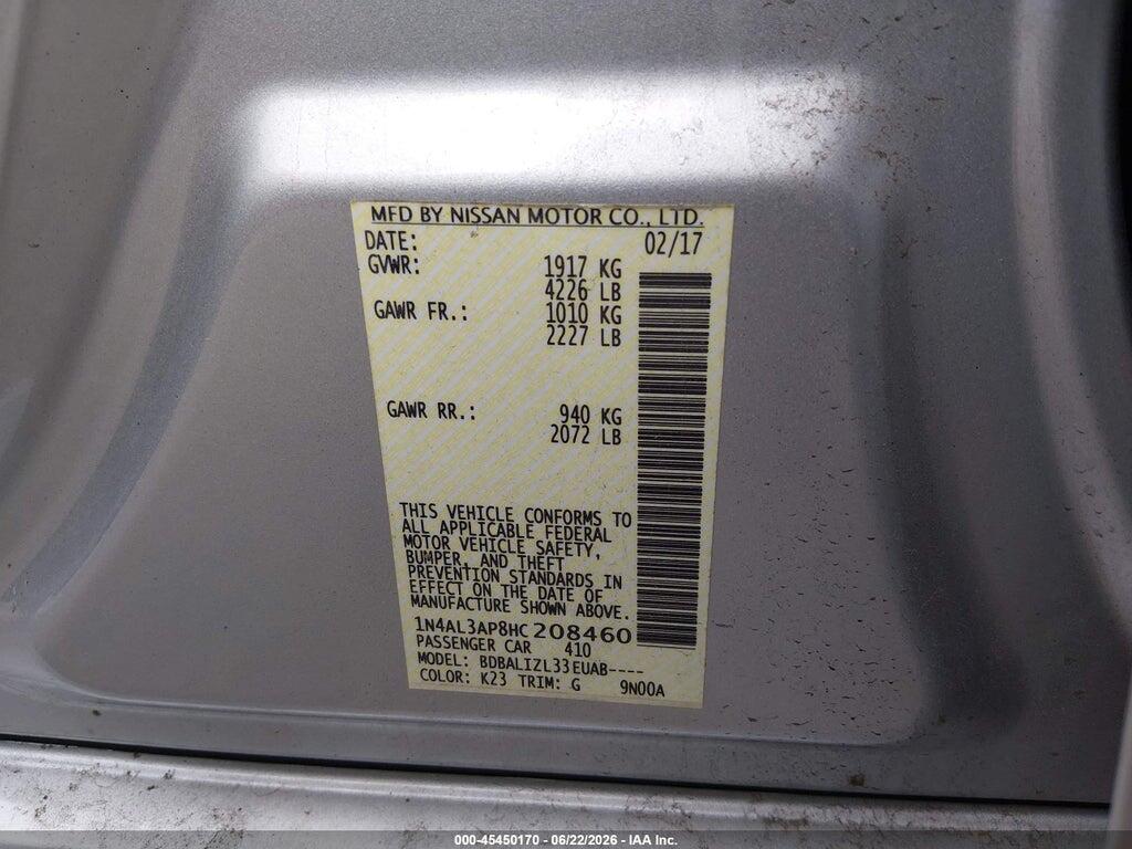 1N4AL3AP8HC208460 2017 NISSAN ALTIMA photo no. 9