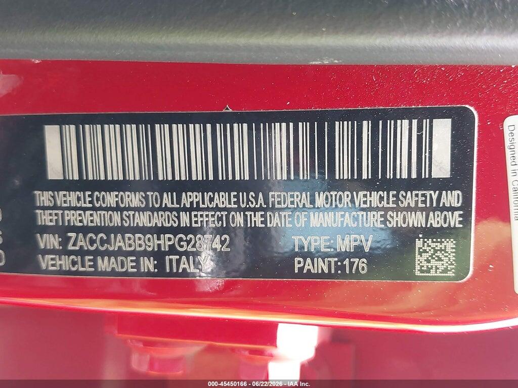 ZACCJABB9HPG28742 2017 JEEP RENEGADE photo no. 9