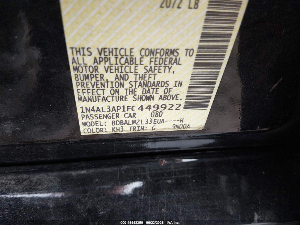 1N4AL3AP1FC449922 2015 NISSAN ALTIMA photo no. 9