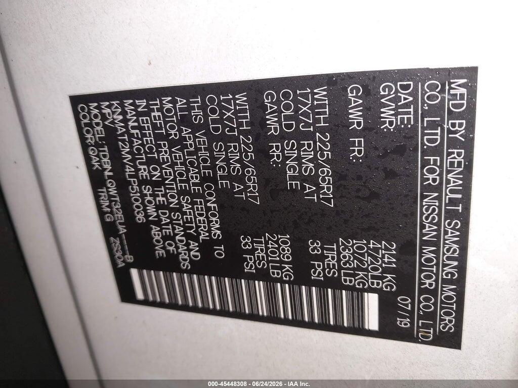 KNMAT2MV4LP510036 2020 NISSAN ROGUE photo no. 9