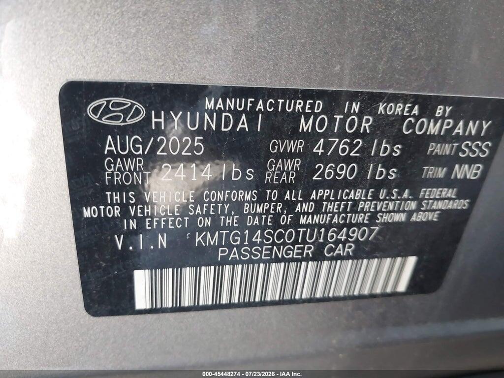 KMTG14SC0TU164907 2026 GENESIS G70 photo no. 9