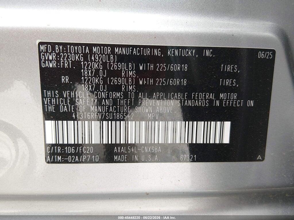 4T3T6RFV7SU186542 2025 TOYOTA RAV4 HYBRID photo no. 9