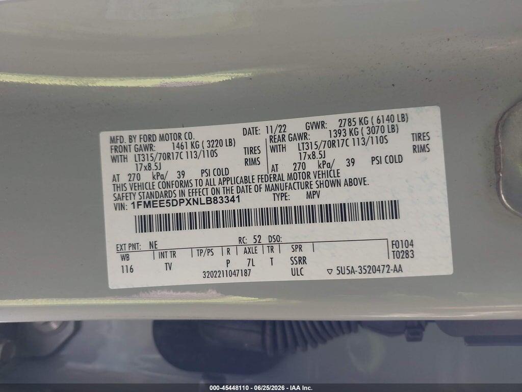1FMEE5DPXNLB83341 2022 FORD BRONCO photo no. 9