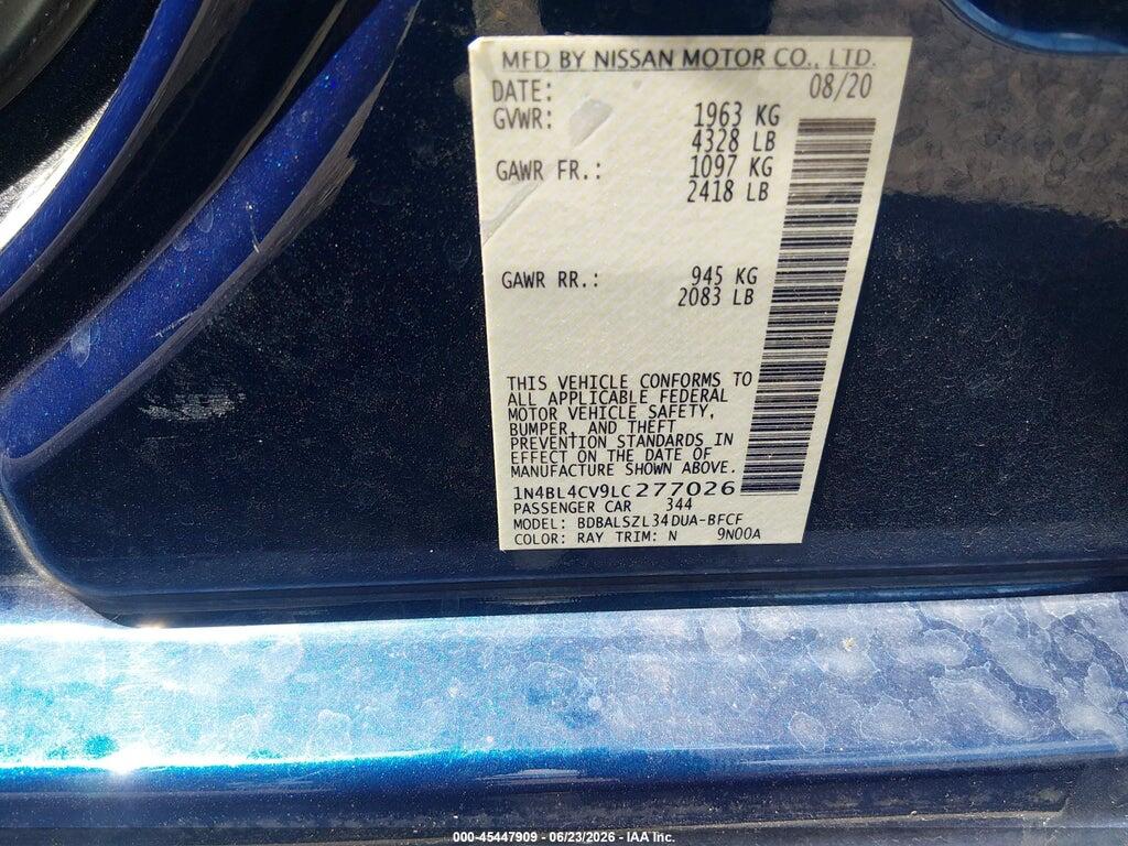 1N4BL4CV9LC277026 2020 NISSAN ALTIMA photo no. 9