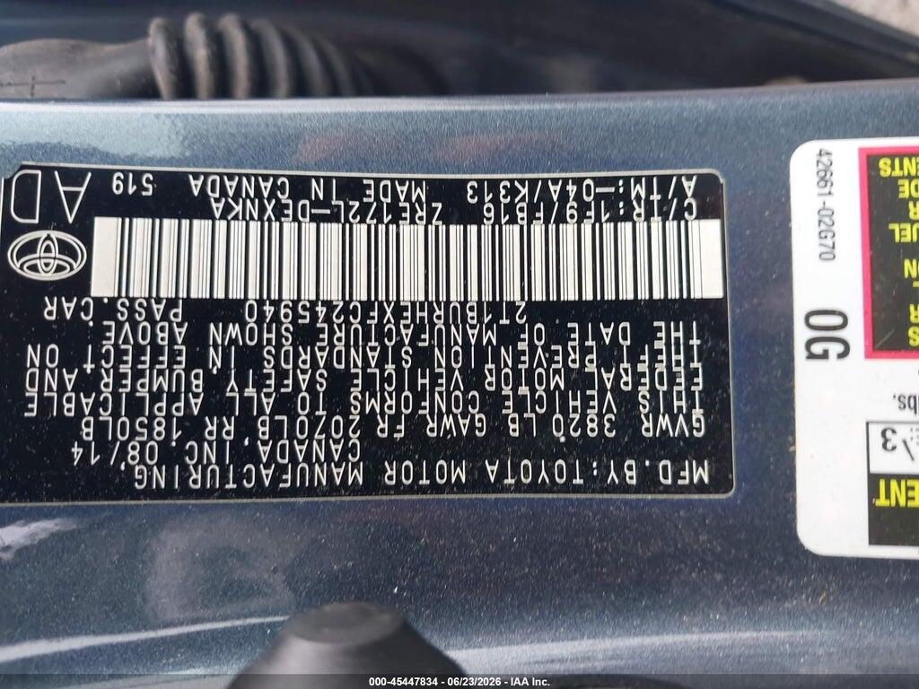 2T1BURHEXFC245940 2015 TOYOTA COROLLA photo no. 9