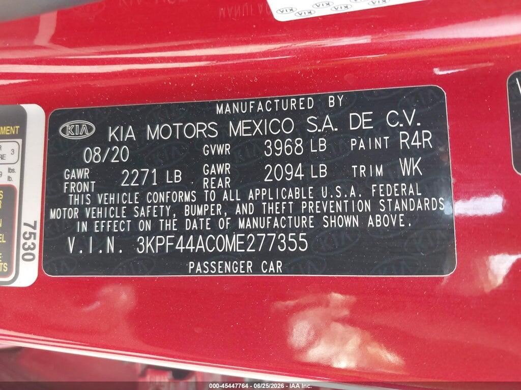 3KPF44AC0ME277355 2021 KIA FORTE photo no. 9