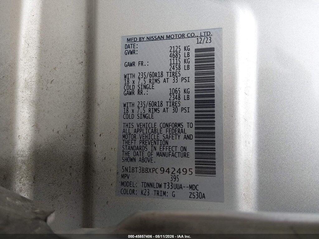 5N1BT3BBXPC942495 2023 NISSAN ROGUE photo no. 9