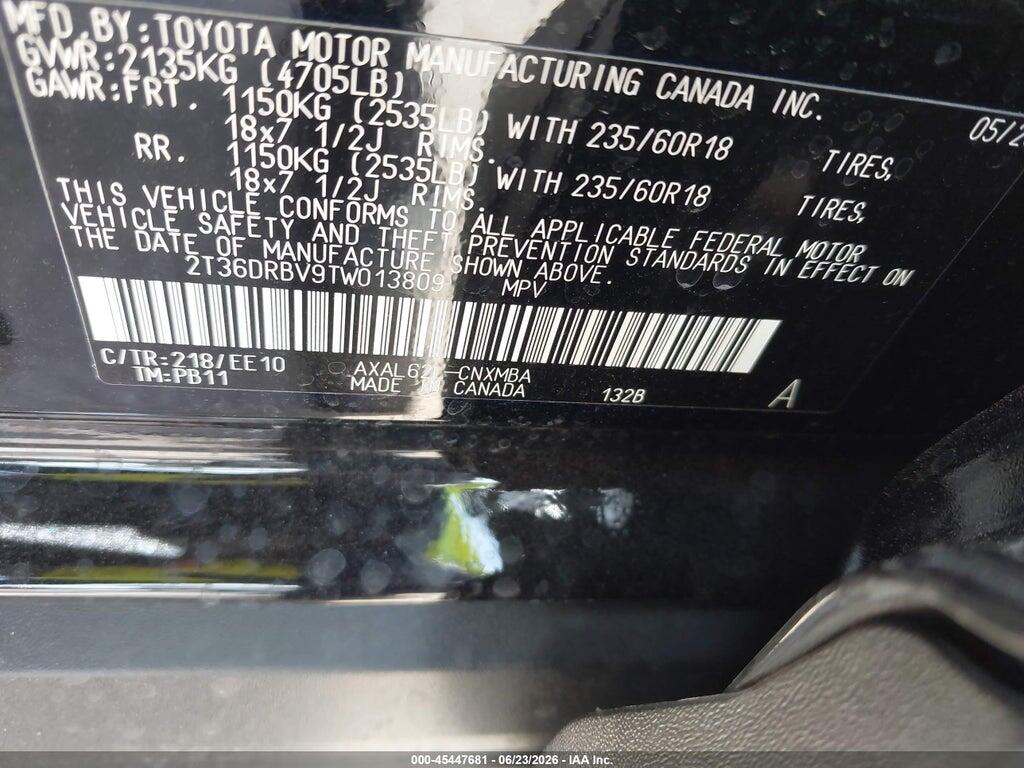 2T36DRBV9TW013809 2026 TOYOTA RAV4 photo no. 9