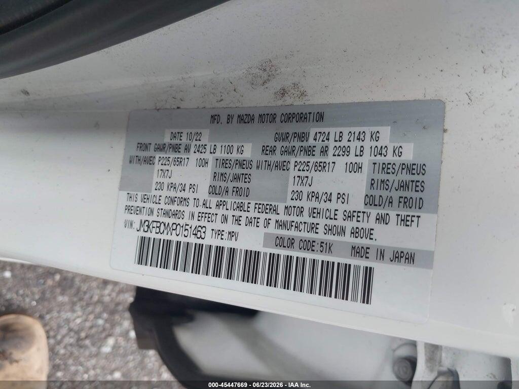 JM3KFBCMXP0151463 2023 MAZDA CX-5 photo no. 9