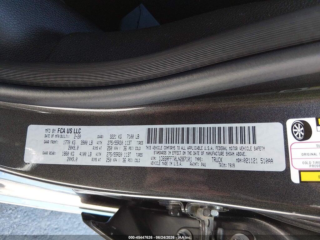 1C6SRFFT0LN287101 2020 RAM 1500 photo no. 9