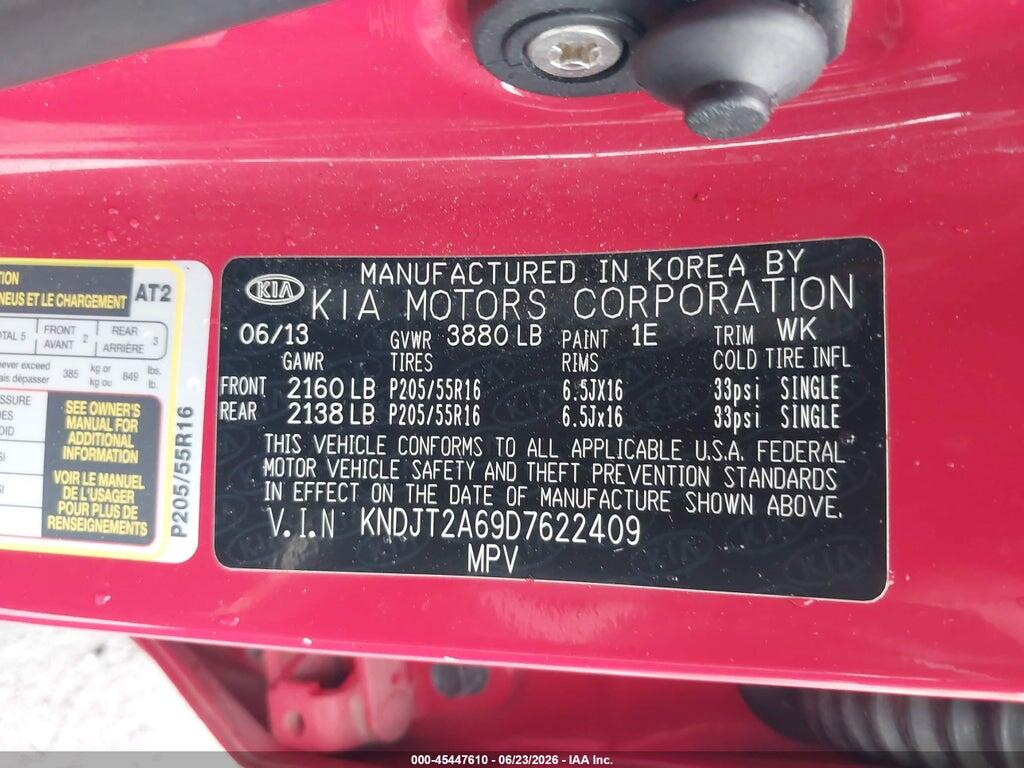 KNDJT2A69D7622409 2013 KIA SOUL photo no. 9