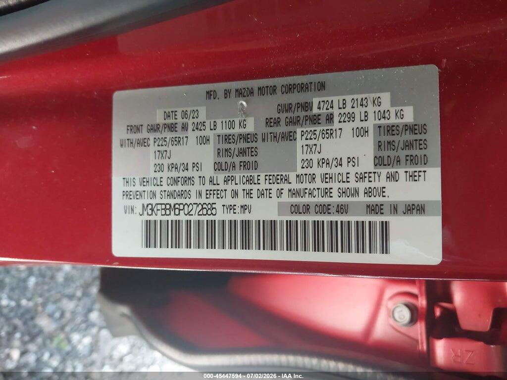 JM3KFBBM6P0272685 2023 MAZDA CX-5 photo no. 9