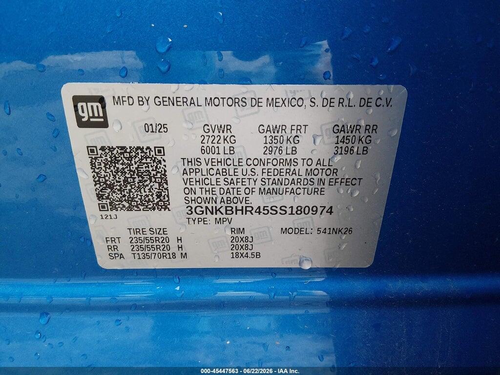 3GNKBHR45SS180974 2025 CHEVROLET BLAZER photo no. 9