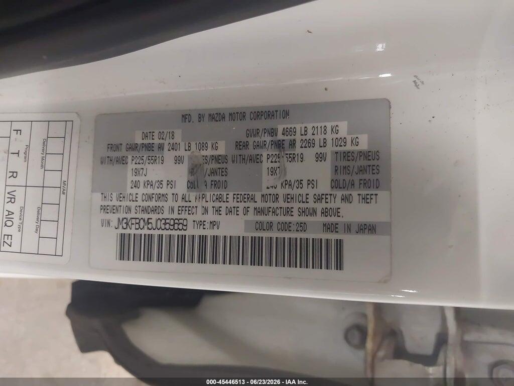 JM3KFBCM5J0359659 2018 MAZDA CX-5 photo no. 9