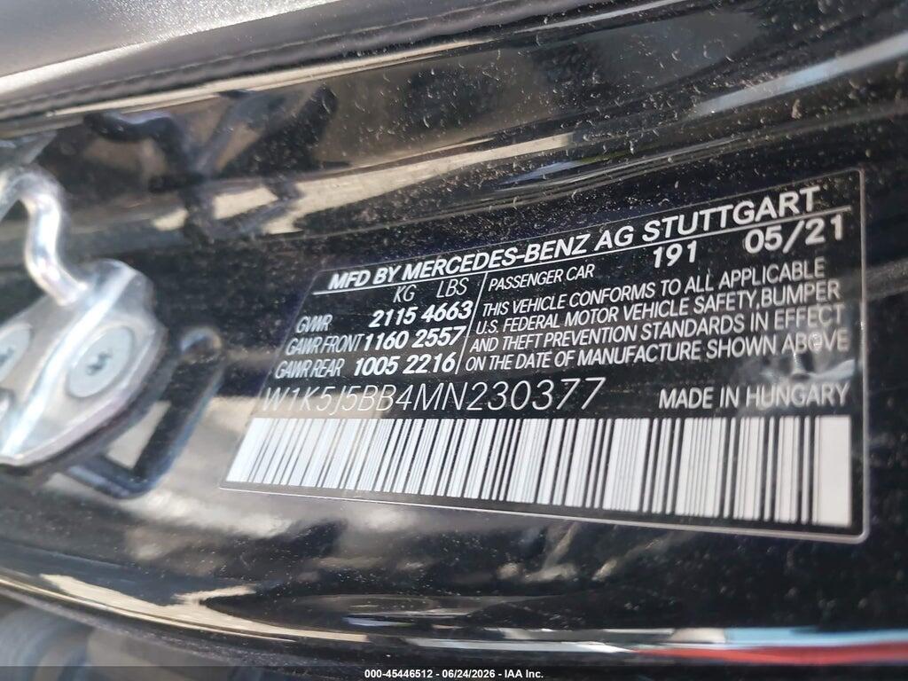 W1K5J5BB4MN230377 2021 MERCEDES-BENZ AMG CLA 35 photo no. 9