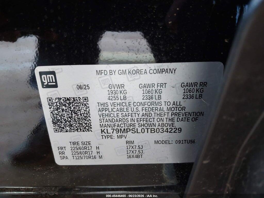 KL79MPSL0TB034229 2026 CHEVROLET TRAILBLAZER photo no. 9