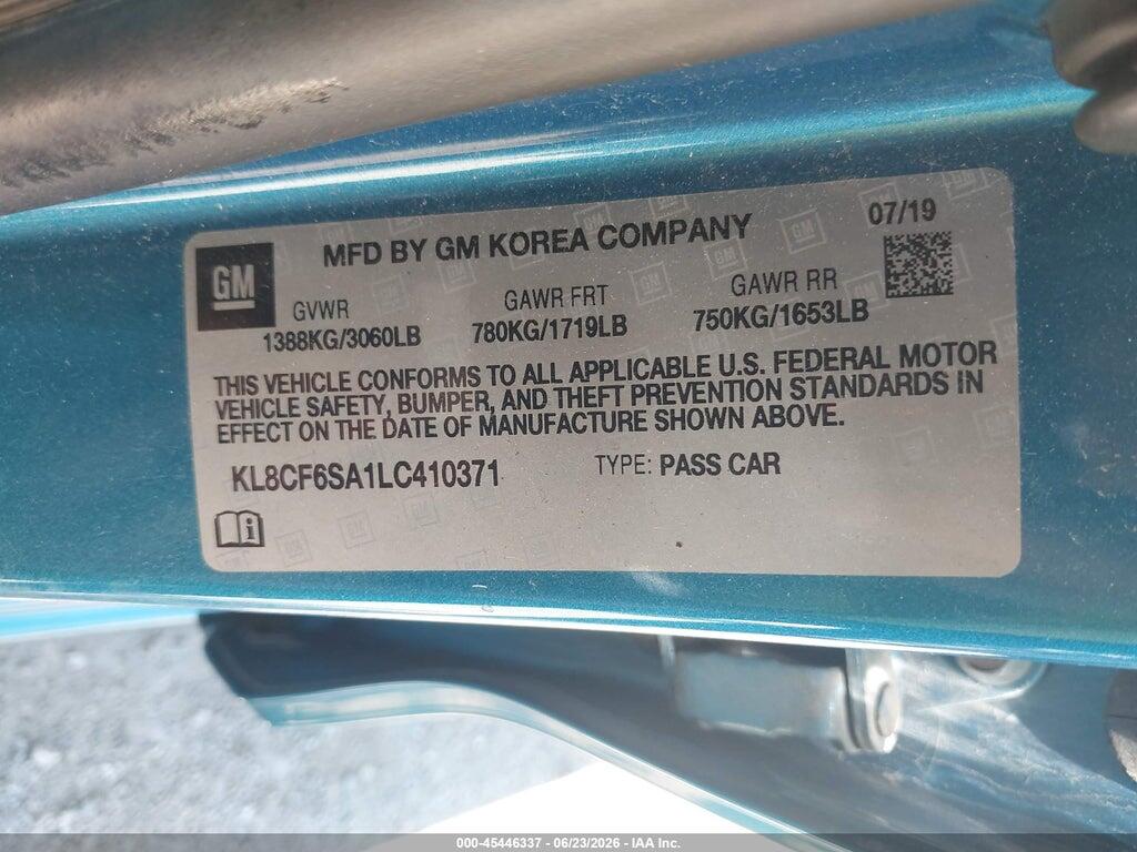 KL8CF6SA1LC410371 2020 CHEVROLET SPARK photo no. 9