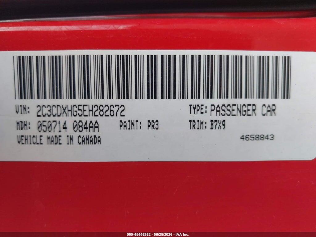 2C3CDXHG5EH282672 2014 DODGE CHARGER photo no. 9