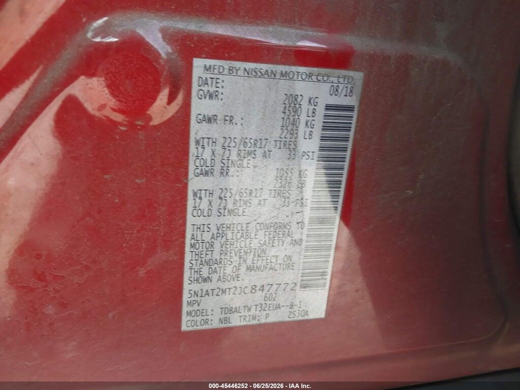 5N1AT2MT2JC847772 2018 NISSAN ROGUE photo no. 9