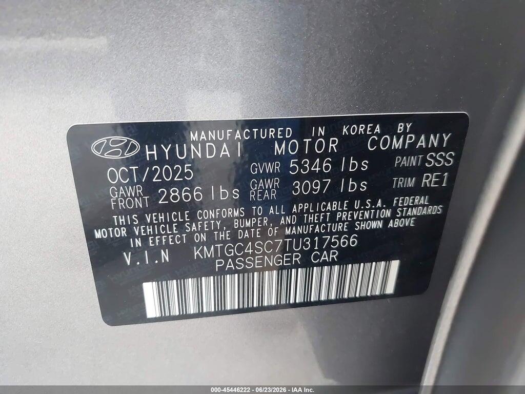 KMTGC4SC7TU317566 2026 GENESIS G80 photo no. 9