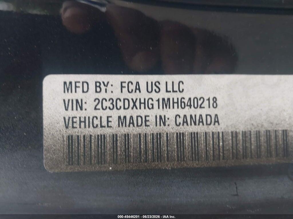 2C3CDXHG1MH640218 2021 DODGE CHARGER photo no. 9