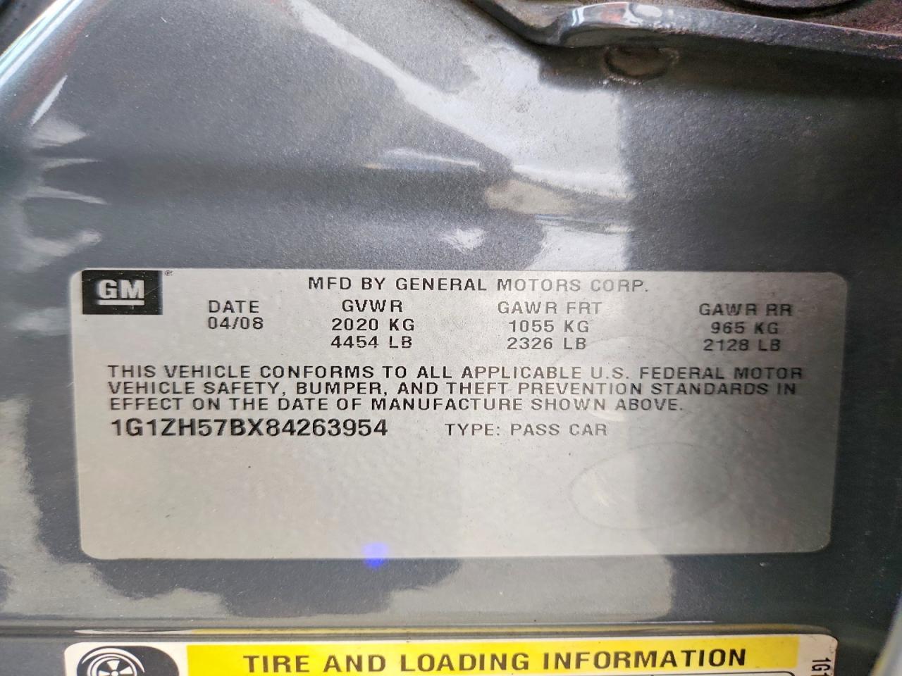 2008 CHEVROLET MALIBU 1LT — Фото 12 из 12