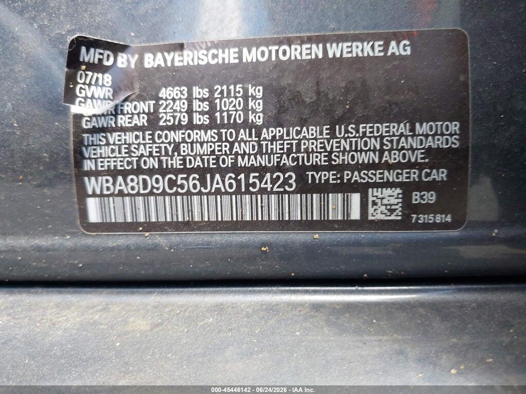 WBA8D9C56JA615423 2018 BMW 330I photo no. 9