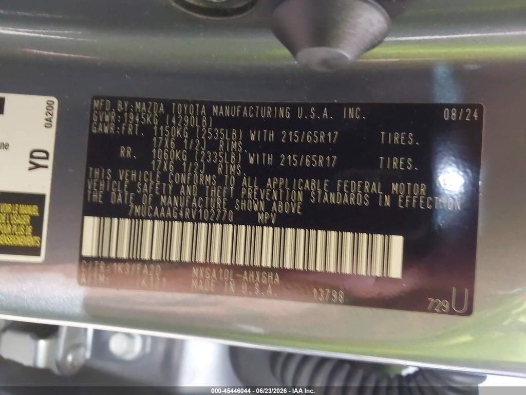 7MUCAAAG4RV102770 2024 TOYOTA COROLLA CROSS photo no. 9