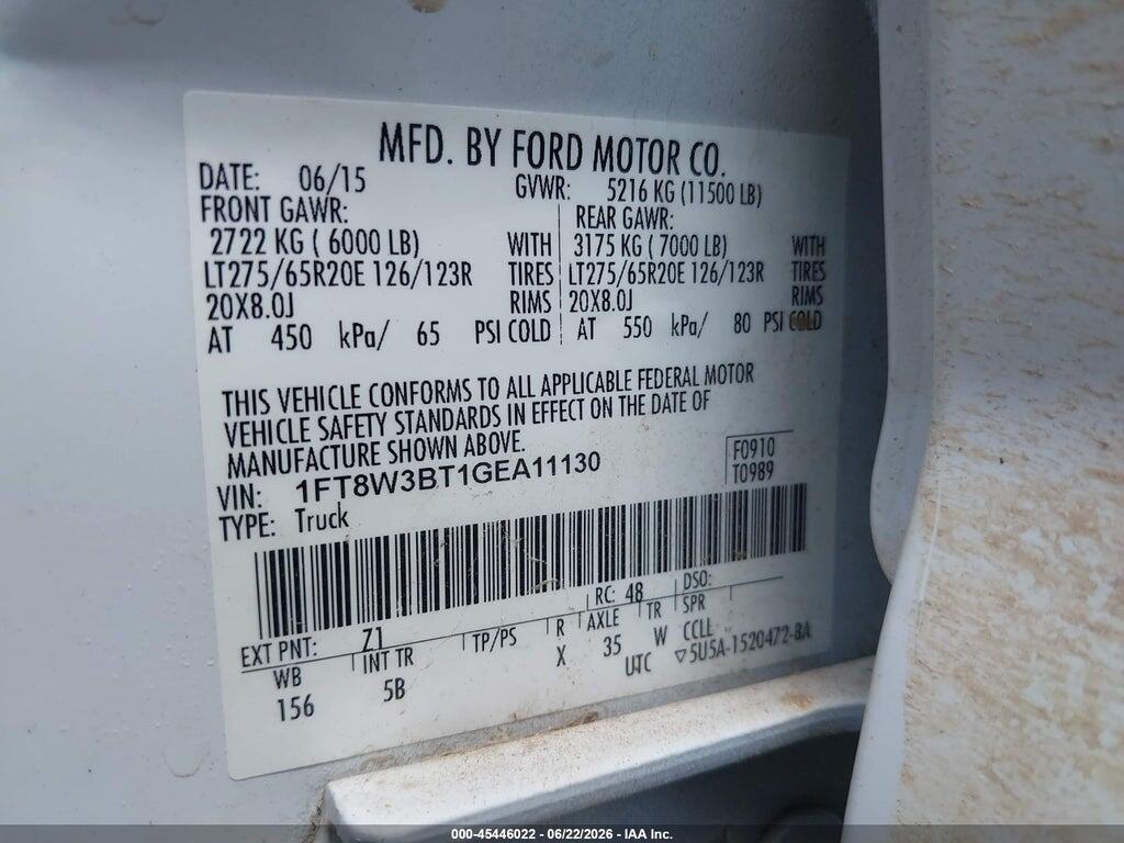 1FT8W3BT1GEA11130 2016 FORD F-350 photo no. 9