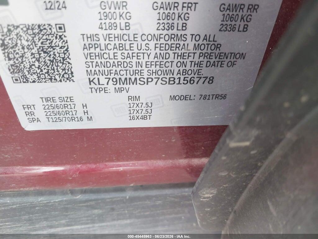 KL79MMSP7SB156778 2025 CHEVROLET TRAILBLAZER photo no. 9