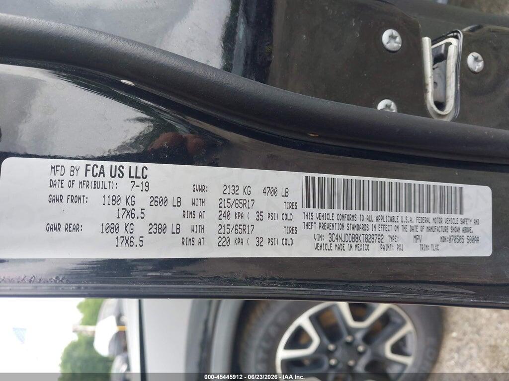 3C4NJDDB8KT828762 2019 JEEP COMPASS photo no. 9
