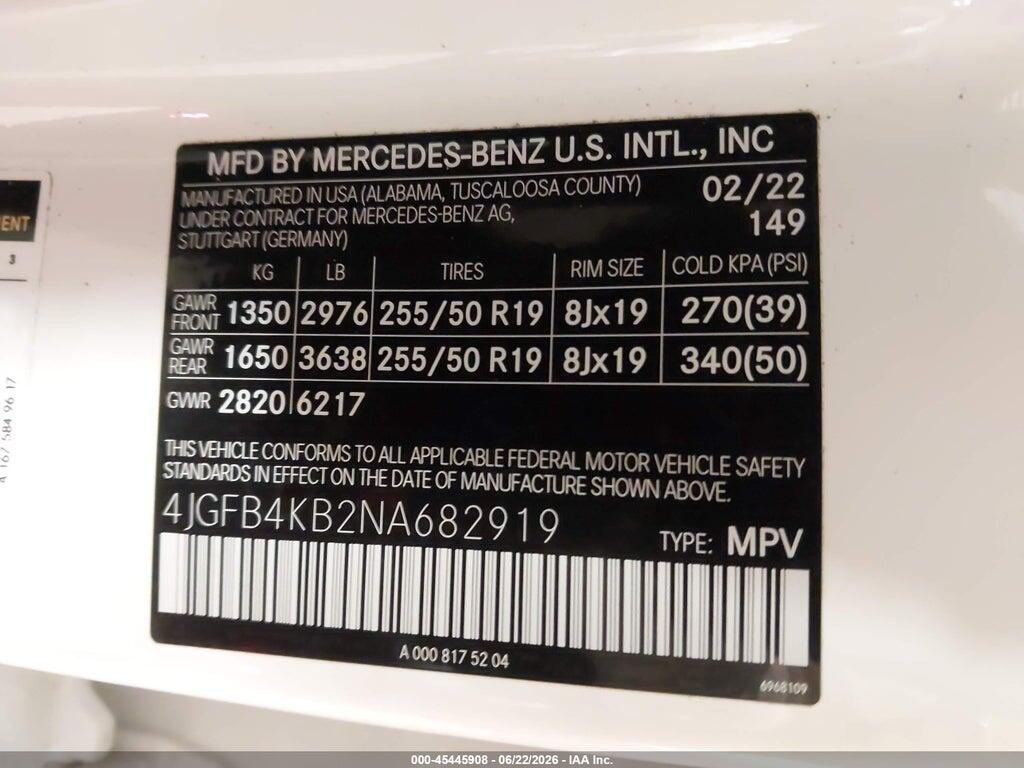 4JGFB4KB2NA682919 2022 MERCEDES-BENZ GLE 350 photo no. 9