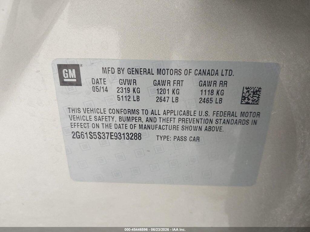 2G61S5S37E9313288 2014 CADILLAC XTS photo no. 9