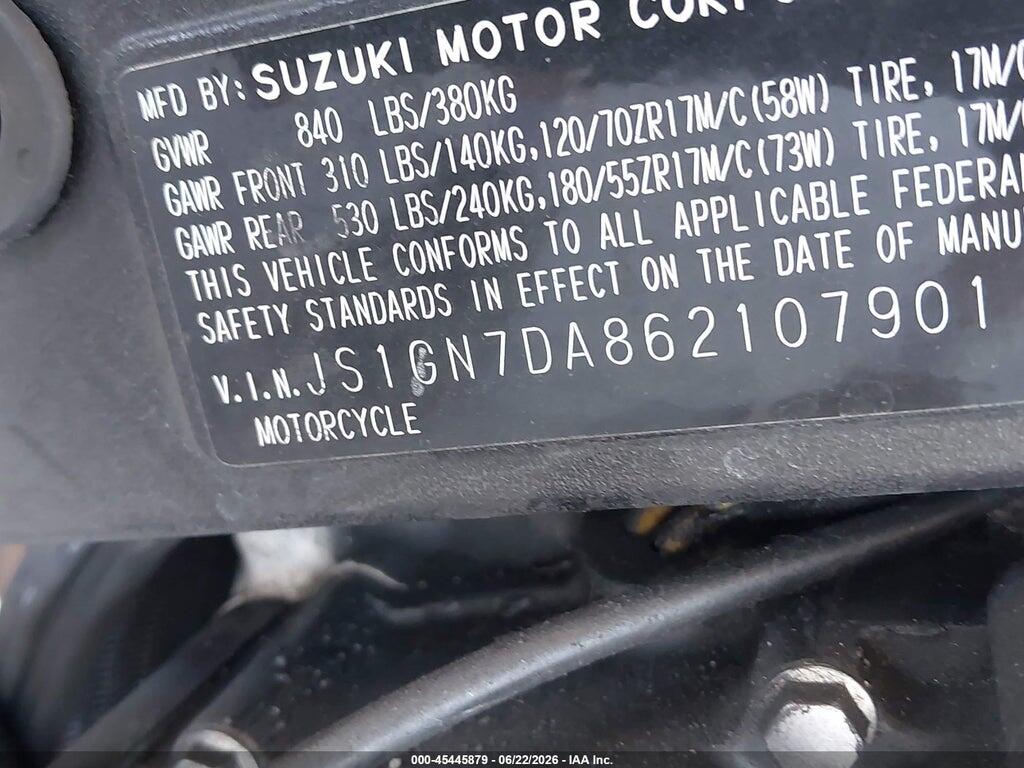 JS1GN7DA862107901 2006 SUZUKI GSX-R600 photo no. 10