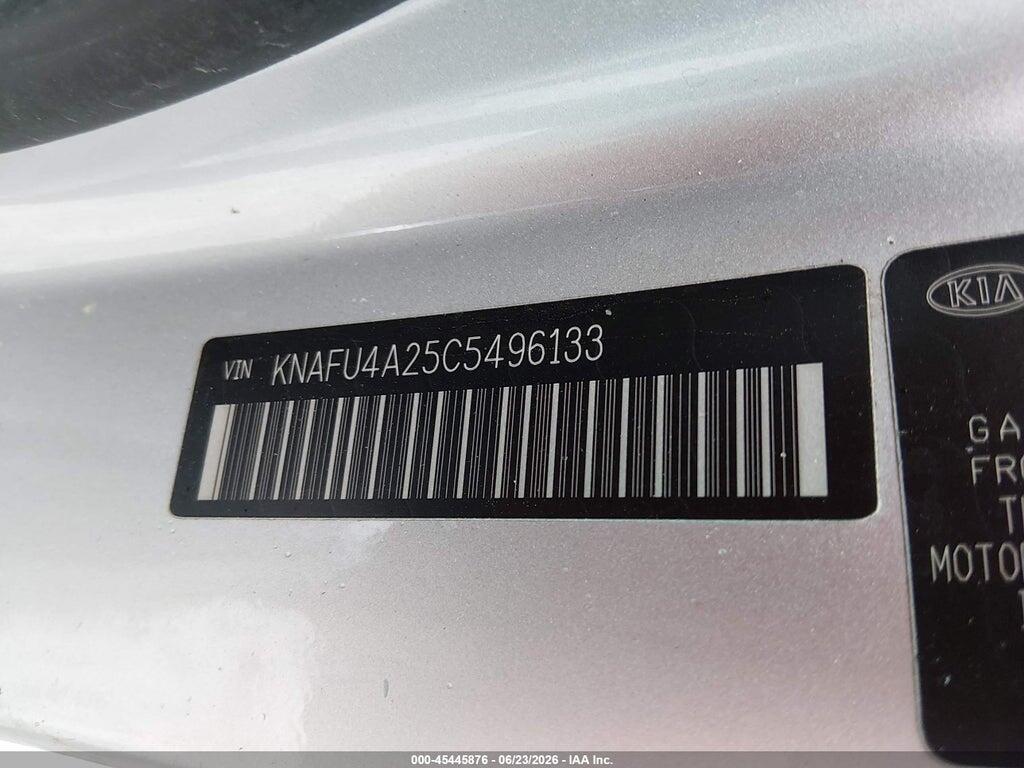 KNAFU4A25C5496133 2012 KIA FORTE photo no. 9