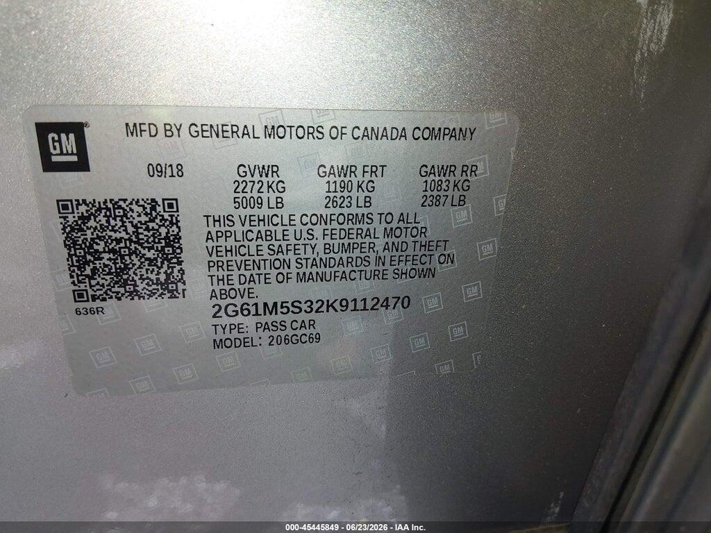 2G61M5S32K9112470 2019 CADILLAC XTS photo no. 9