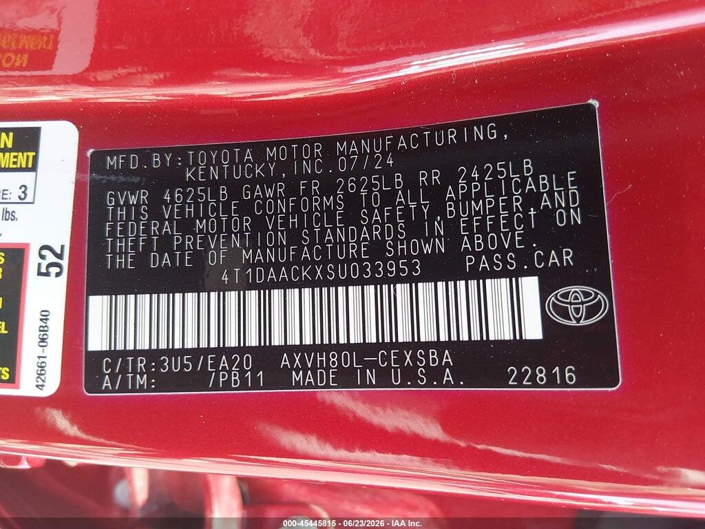 4T1DAACKXSU033953 2025 TOYOTA CAMRY photo no. 9