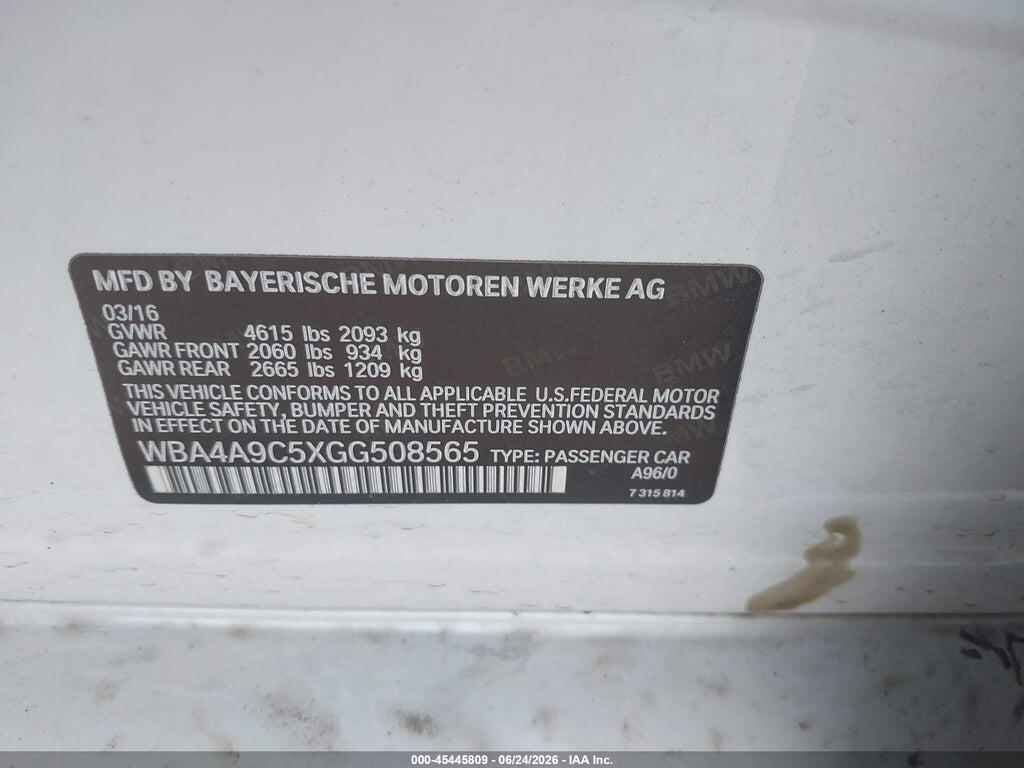 WBA4A9C5XGG508565 2016 BMW 428I GRAN COUPE photo no. 9