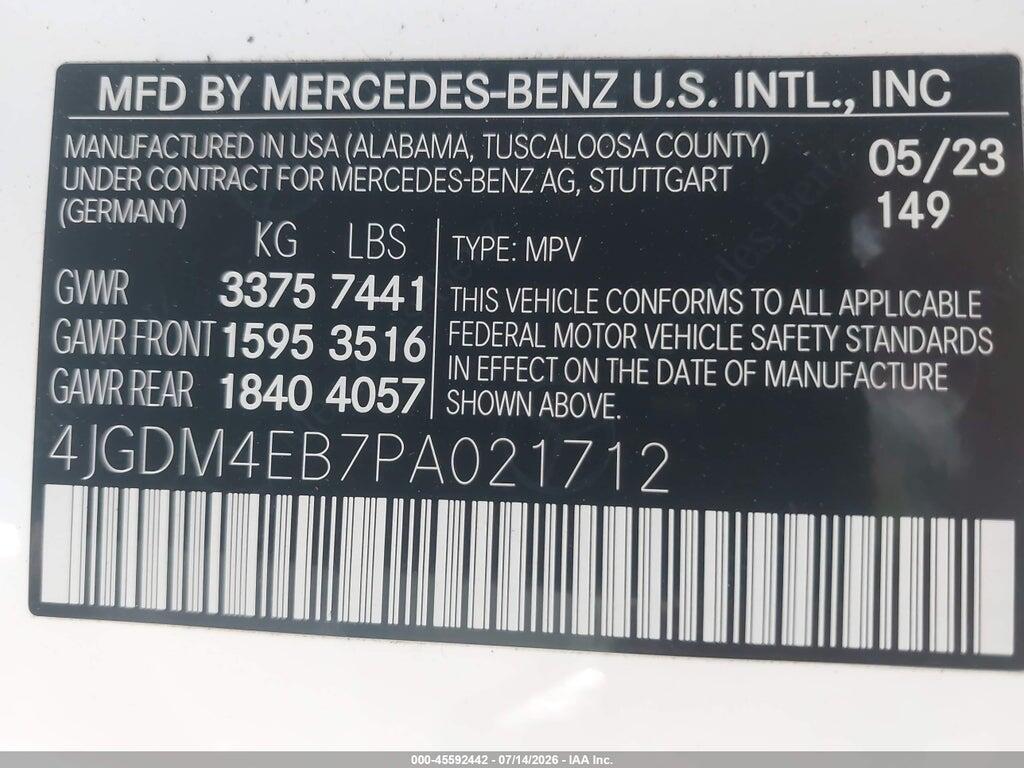 4JGDM4EB7PA021712 2023 MERCEDES-BENZ EQS 580 SUV photo no. 9