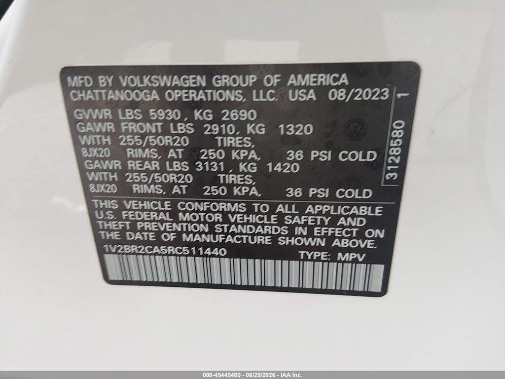 1V2BR2CA5RC511440 2024 VOLKSWAGEN ATLAS photo no. 9