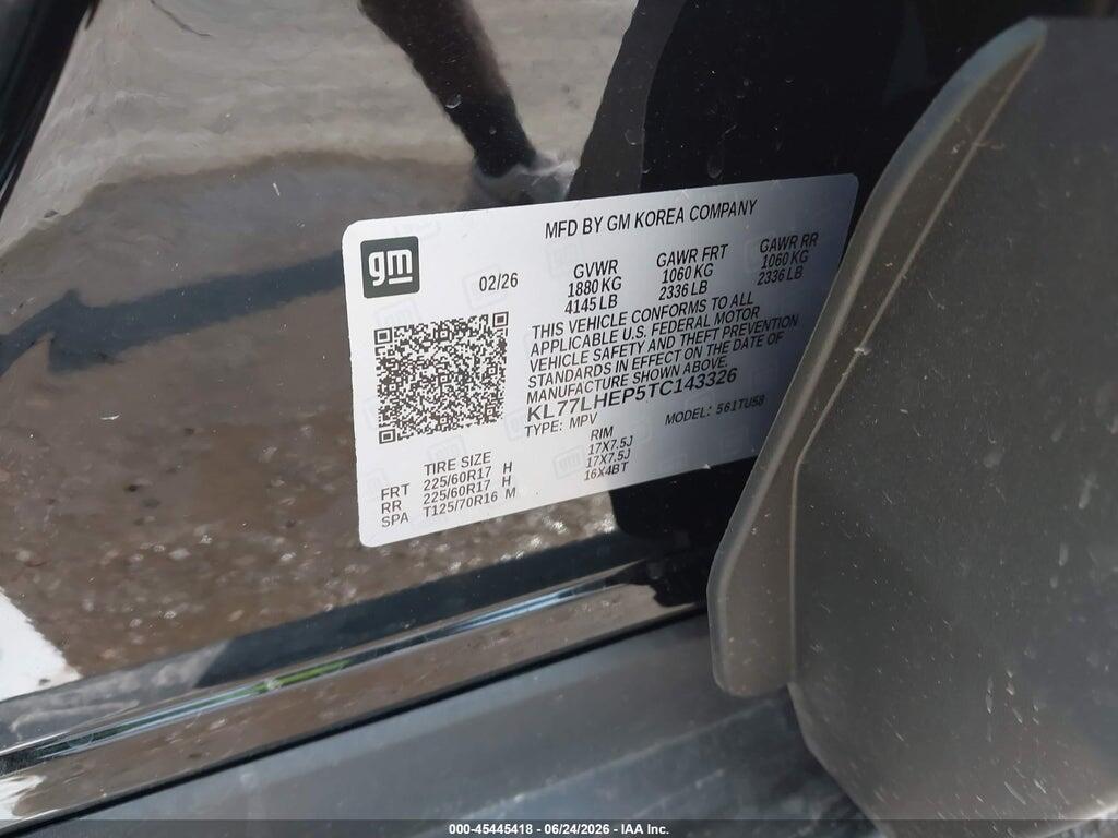 KL77LHEP5TC143326 2026 CHEVROLET TRAX photo no. 9