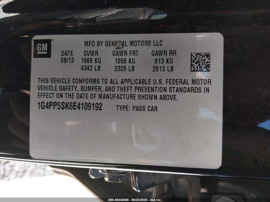1G4PP5SK6E4109192 2014 BUICK VERANO photo no. 9