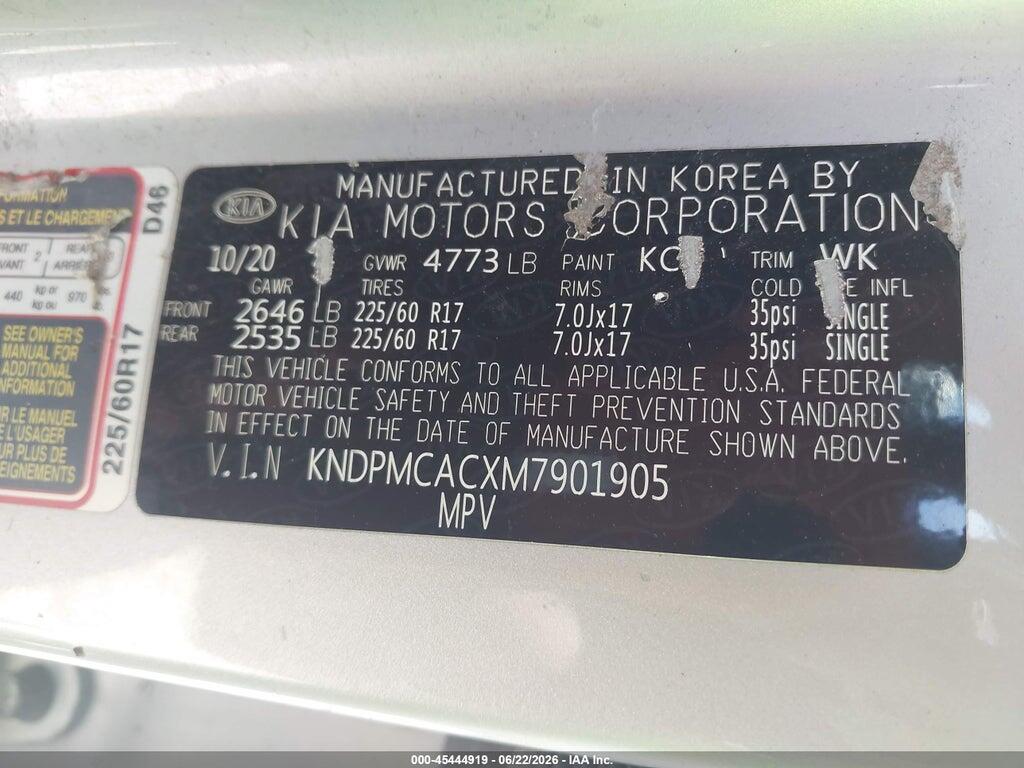 KNDPMCACXM7901905 2021 KIA SPORTAGE photo no. 9