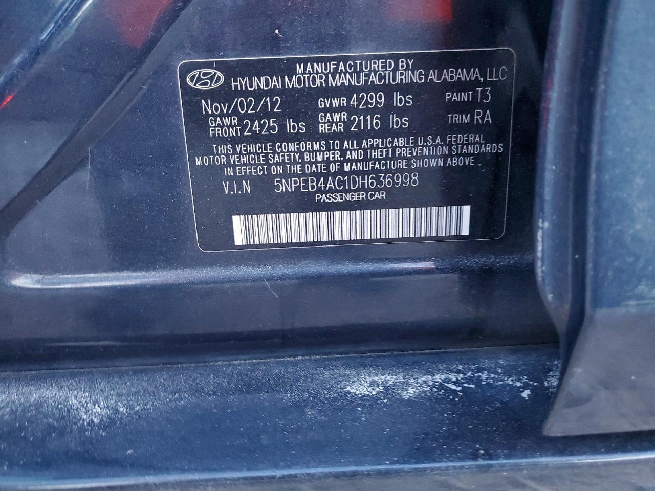 2013 HYUNDAI SONATA GLS — Фото 13 из 13