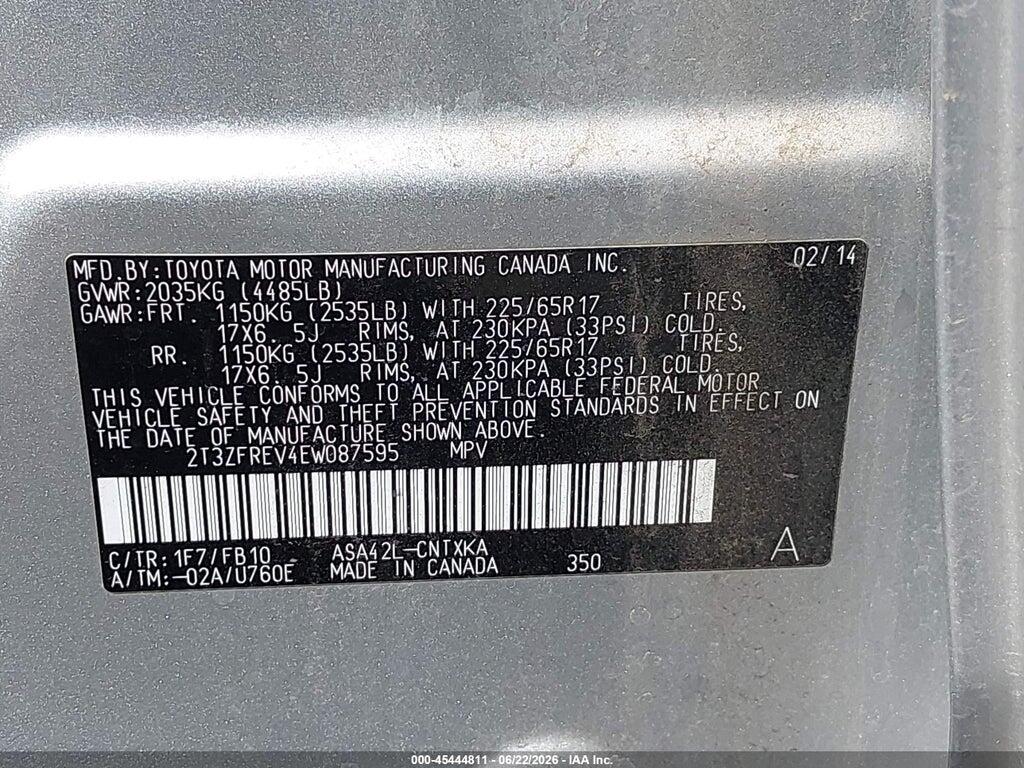 2T3ZFREV4EW087595 2014 TOYOTA RAV4 photo no. 9