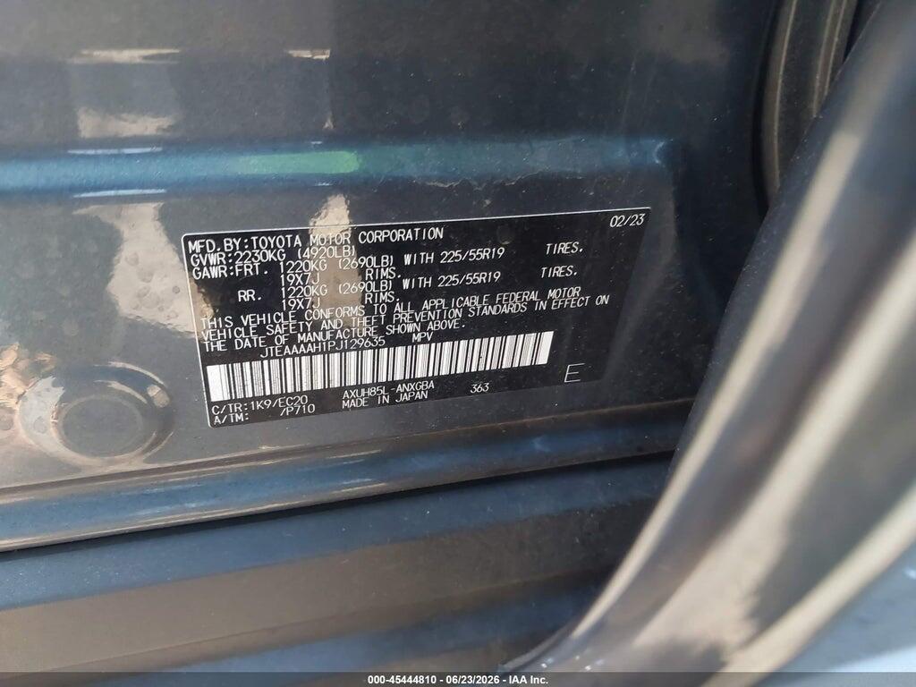 JTEAAAAH1PJ129635 2023 TOYOTA VENZA photo no. 9