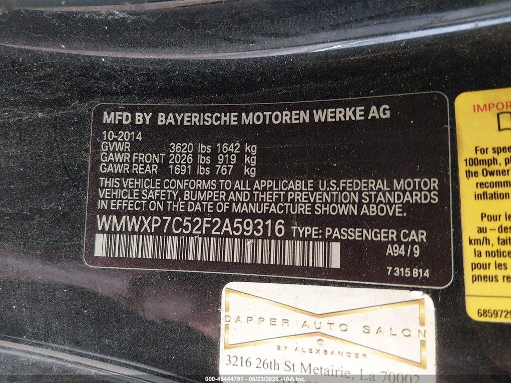 WMWXP7C52F2A59316 2015 MINI HARDTOP photo no. 9