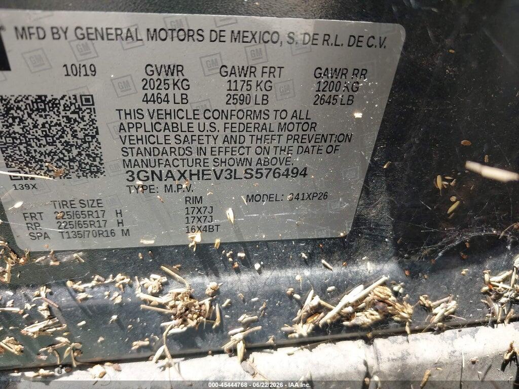 3GNAXHEV3LS576494 2020 CHEVROLET EQUINOX photo no. 9