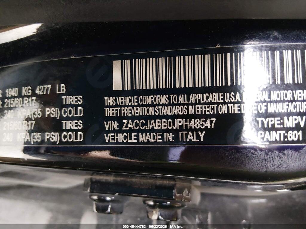 ZACCJABB0JPH48547 2018 JEEP RENEGADE photo no. 9